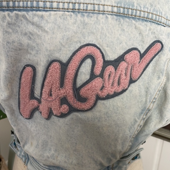 LA GEAR  Jean Jacket with rhinestones - Picture 2 of 16